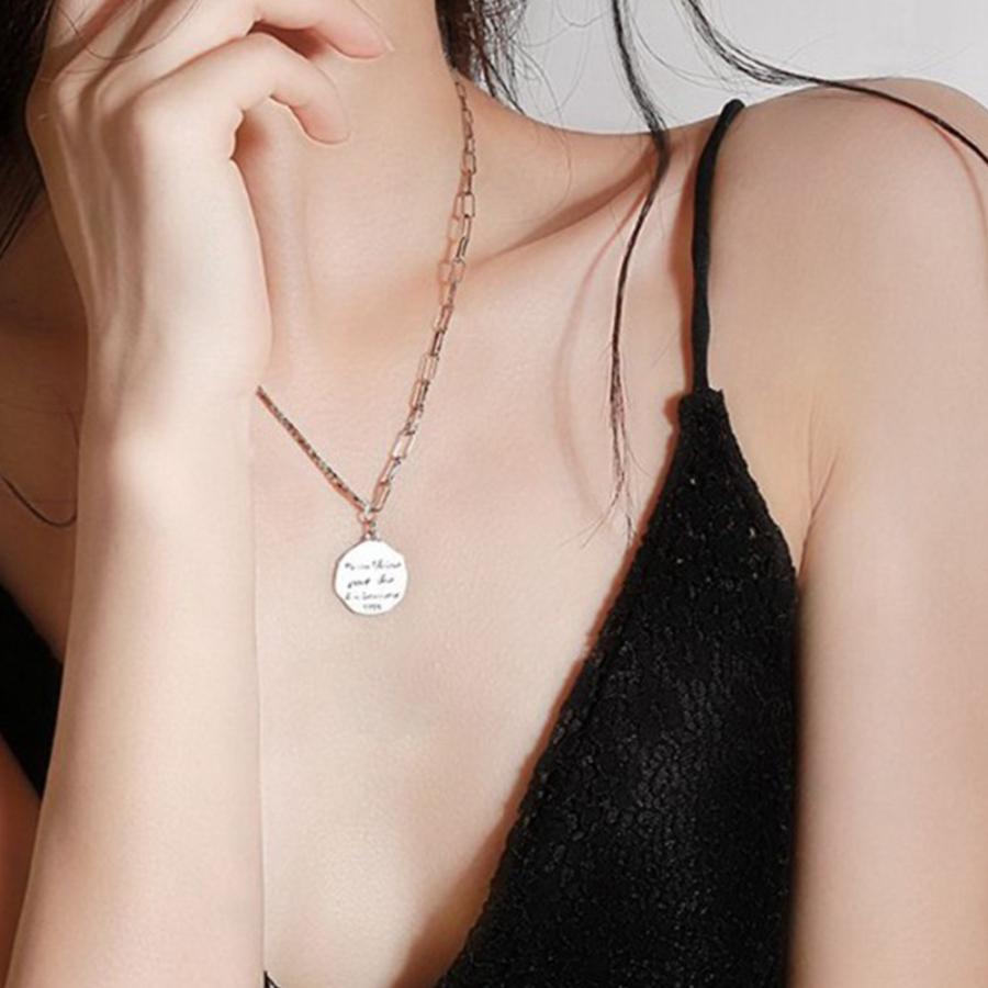 チェーンネックレス レディース ケーブル 非対称デザイン お洒落 人気