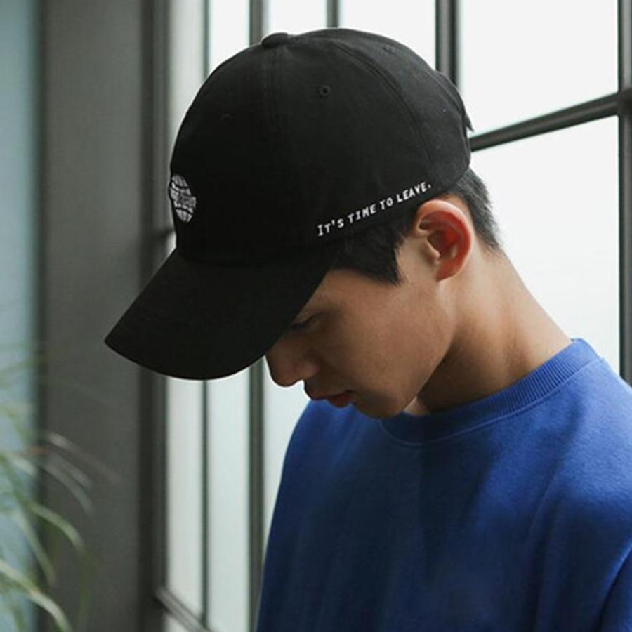 メンズ レディース 韓国 インポート キャップ ロゴ 黒 野球帽 帽子