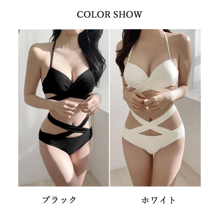 [AGNELI] 韓国 ★ホルターネック リボン モノキニ水着★ 楽天市場】モノキニ 水着 ワンピース 体型カバー 白 黒 ブルー