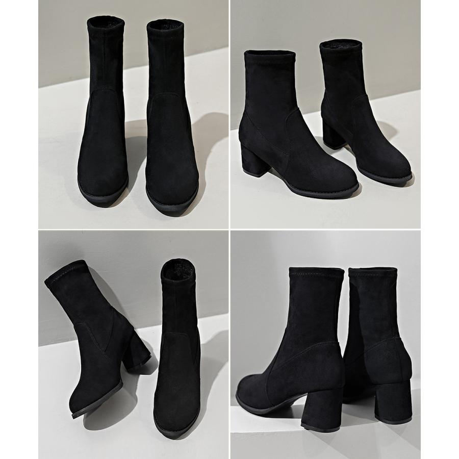 miniministore（ミニミニストア） スエード調ショートブーツ 太ヒール