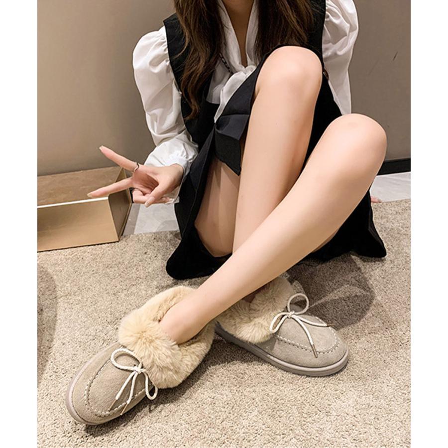 miniministore（ミニミニストア） モカシン レディース ボアローファー