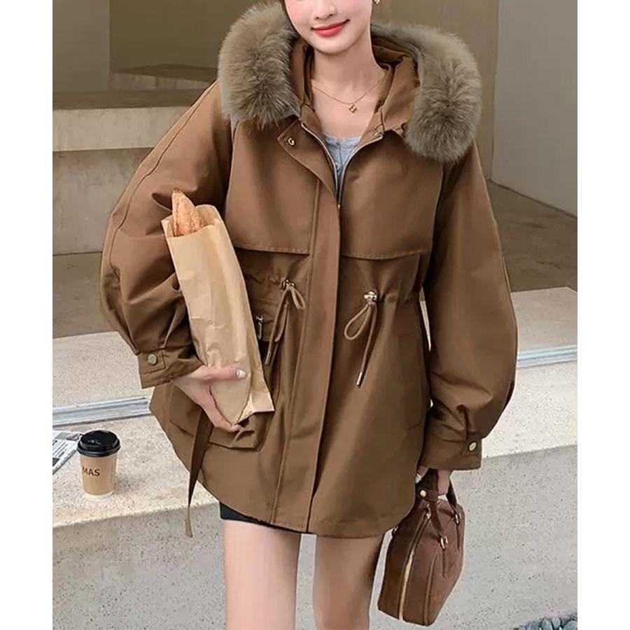 GOLD  parka ブラウン モッズコート フード付き miniministore（ミニミニストア） ファーフード付きモッズコート
