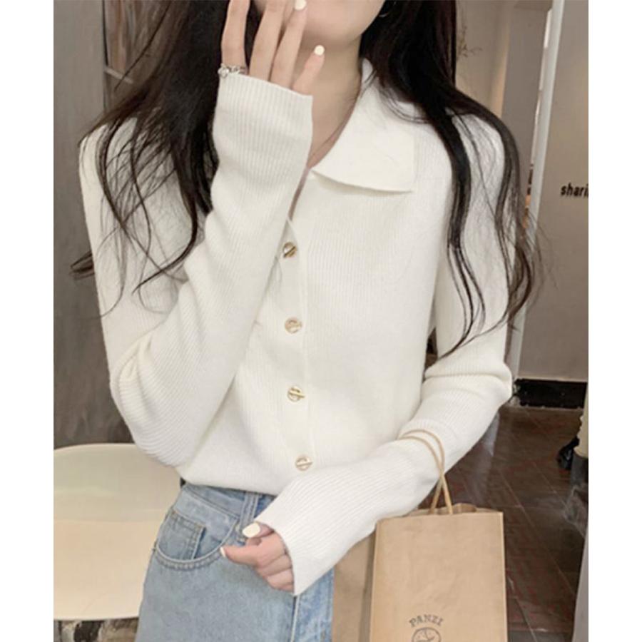 新品未使用☆エトレ☆限定☆ニットポロ miniministore 秋冬ニットトップス レディースニットポロ