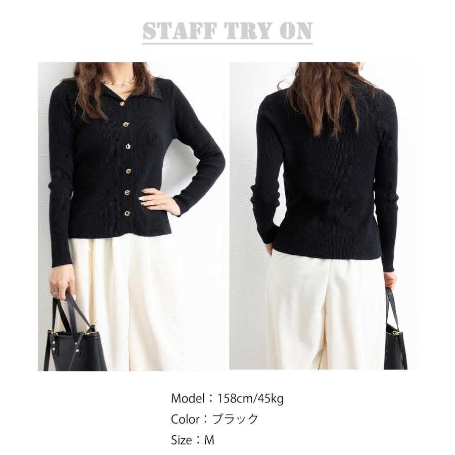 miniministore 秋冬ニットトップス レディースニットポロ