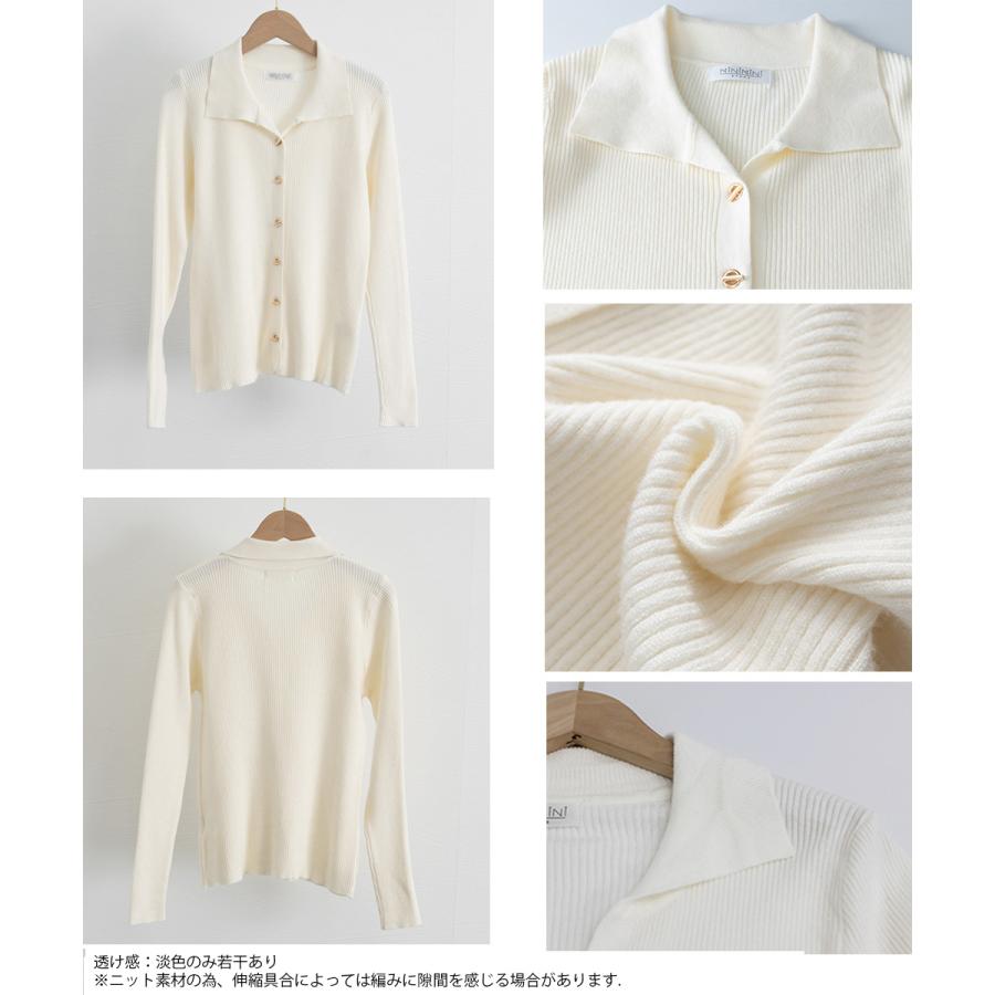 miniministore 秋冬ニットトップス レディースニットポロ