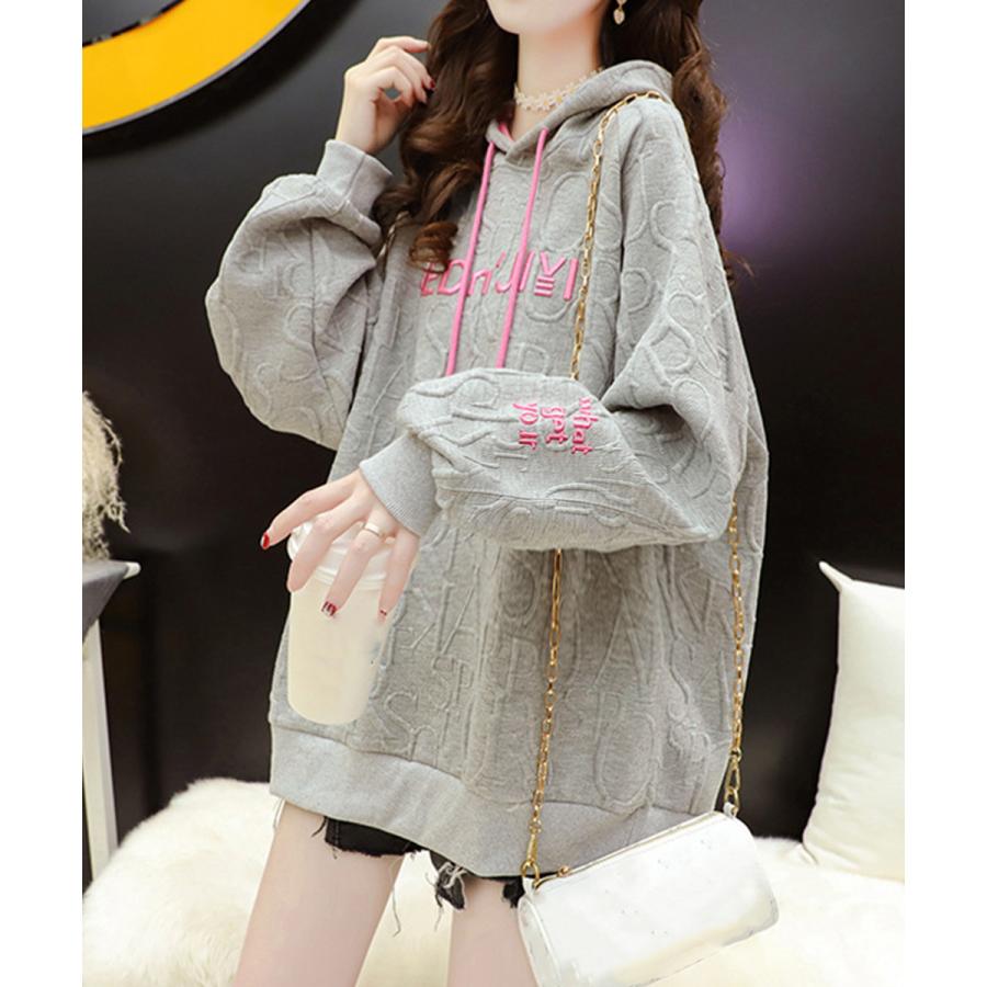 miniministore エンボスロゴ パーカー 長袖プルオーバー