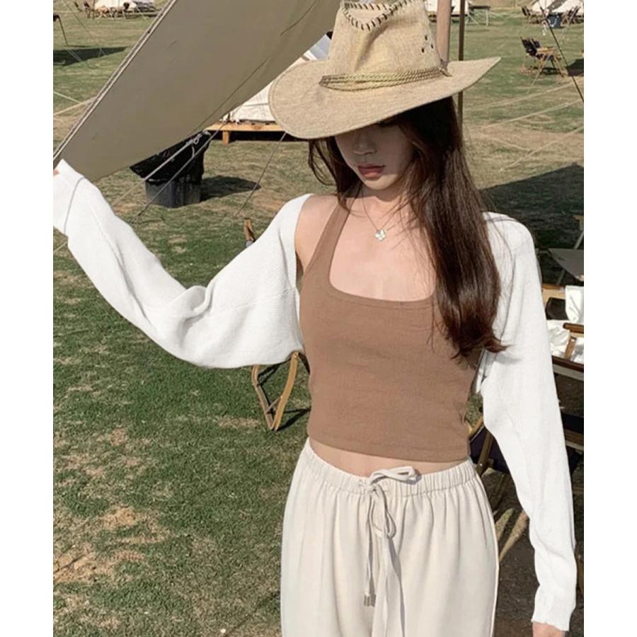 春物大特価⚡️NKNIT❤️長袖カーディガン／ショート丈／無地／黒／サイズ① miniministore サマーカーディガン長袖ショート丈 ボレロ【ゆう