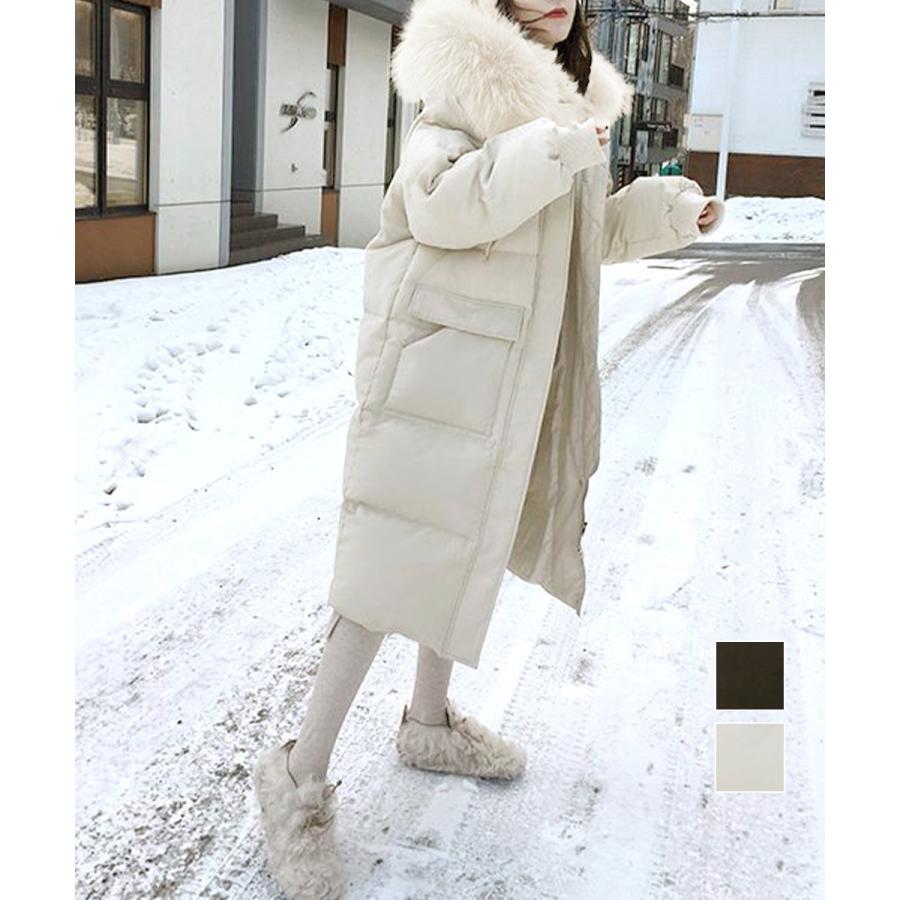 miniministore（ミニミニストア） フェイクダウンコート中綿入りロング