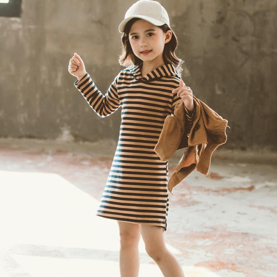 キッズ 子供服 女の子 ボーダー柄ワンピース ベスト 長袖 2点セット おしゃれ カジュアル 中学生 可愛い 暖かい 33axl 003 Miniministore 通販 Yahoo ショッピング