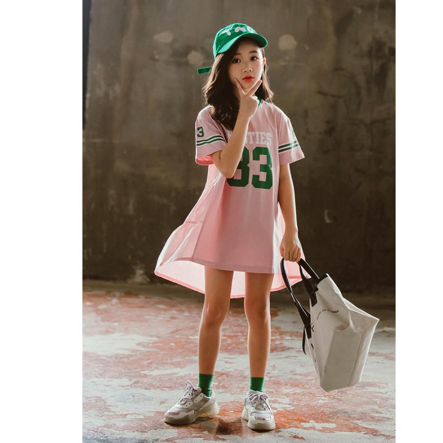 Tシャツワンピース 夏 綿 子供服 半袖 女の子 フレアワンピース 女児 おしゃれ ミニワンピース ガールズ ダンス ネコポス可 33xntz 010 Miniministore 通販 Yahoo ショッピング