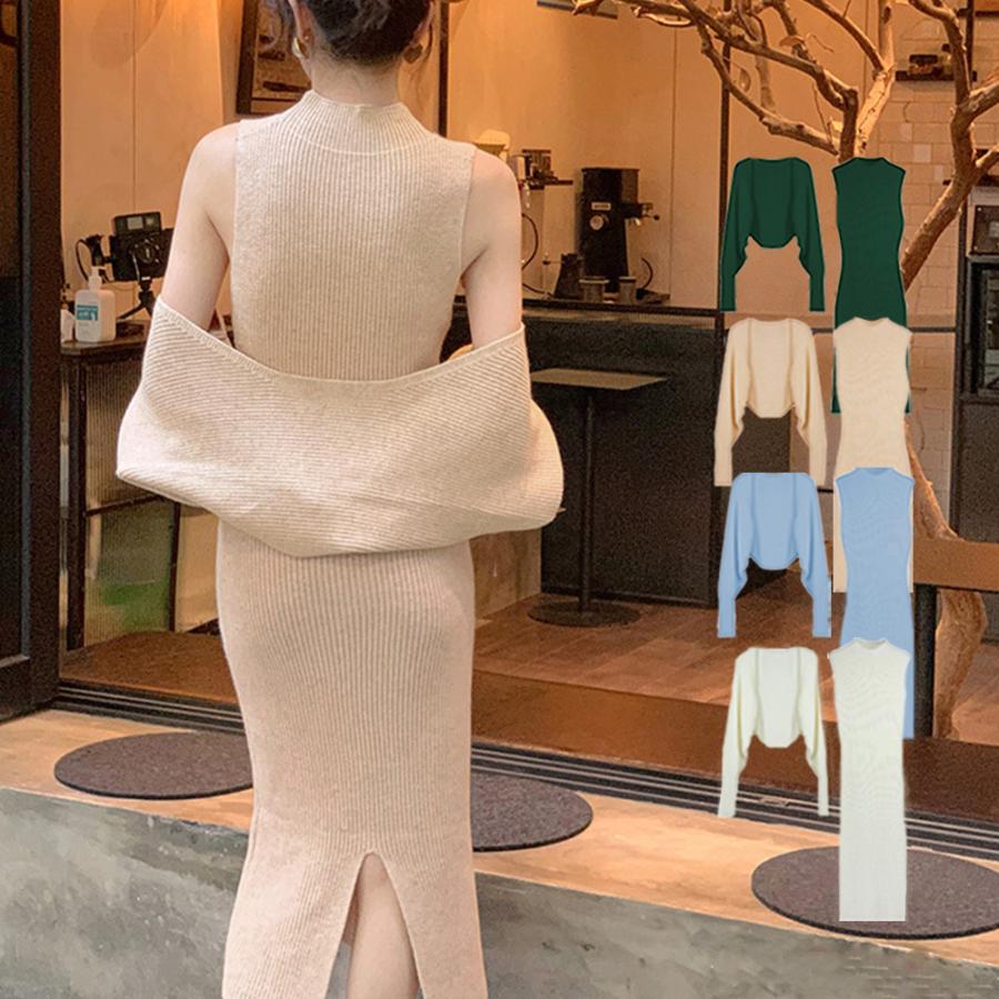 ニットワンピースアンサンブル miniministore ニットワンピース アンサンブルレディース