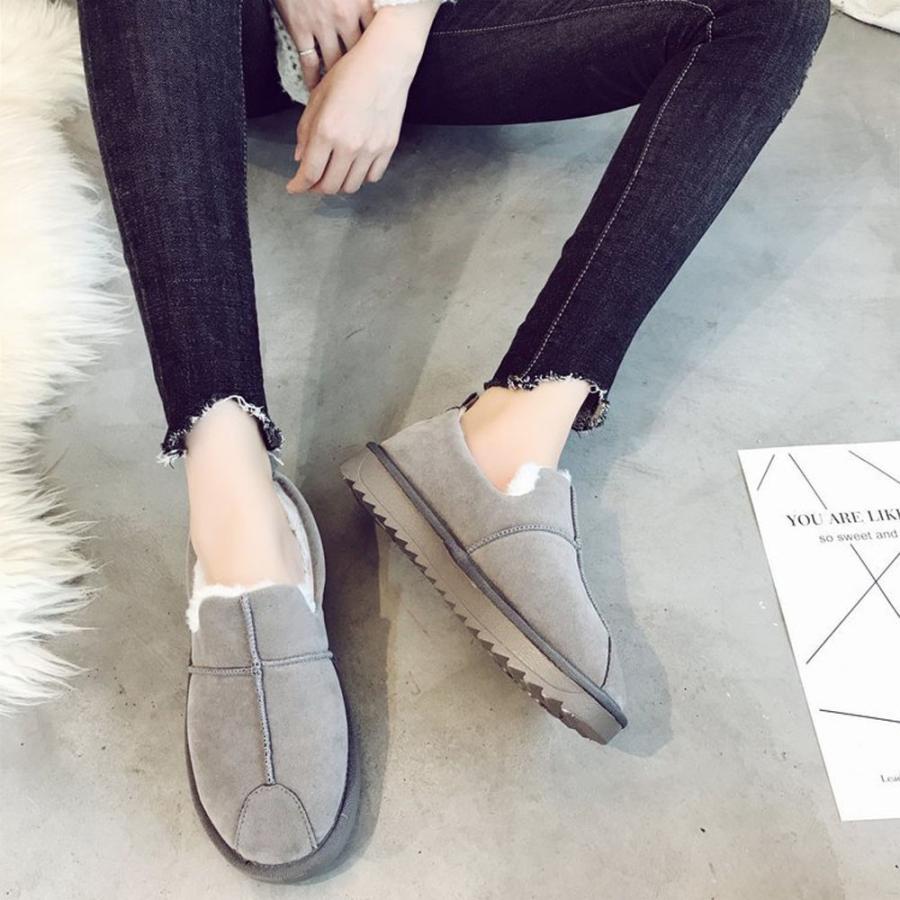 ムートンブーツ ショート ムートンシューズ あったか ブーツ 裏ボア もこもこ 靴 レディース 蒸れない 靴 歩きやすい 靴 3jianlong 003 Miniministore 通販 Yahoo ショッピング