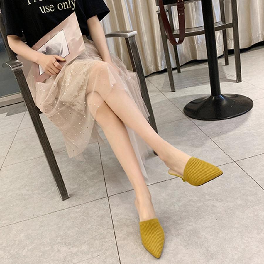 ミュールパンプスサンダル レディース ヒールサンダル ポインテッドトゥ 靴 サボサンダル かかとなしパンプス 春夏 3mnifei 001 Miniministore 通販 Yahoo ショッピング