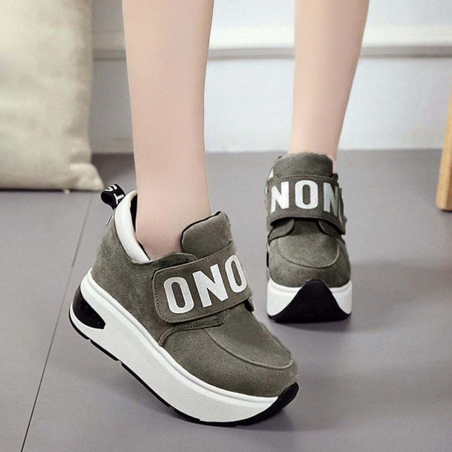 マジックテープ スニーカー レディース インヒールスニーカー 厚底 ランニング シューズ 歩きやすい 靴 疲れない 6hxs 008 Miniministore 通販 Yahoo ショッピング