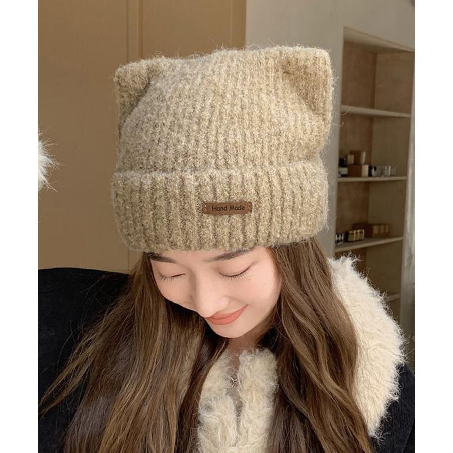 miniministore（ミニミニストア） 爆買猫耳ビーニー リブニット帽子