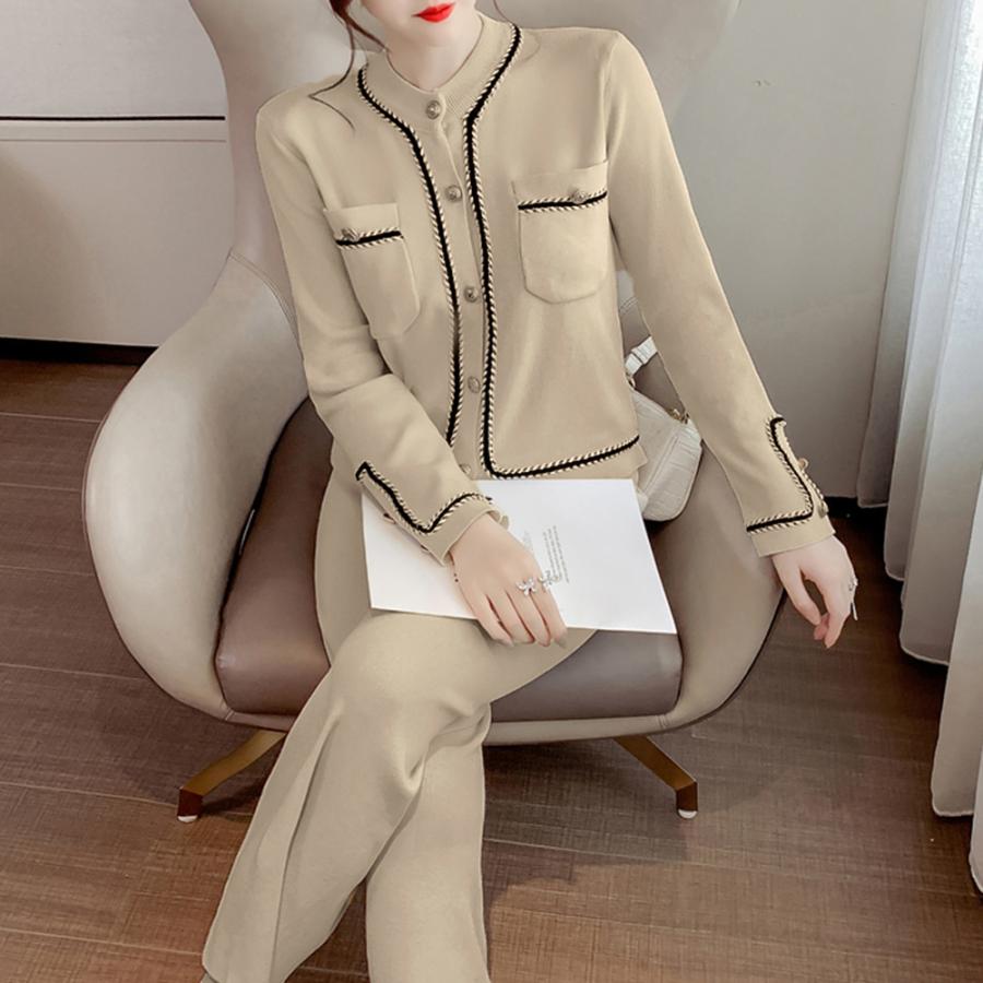 希少。Monitaly リネンセットアップ M LA製 サマーニットセットアップ 冷感タッチ薄手[品番：II000008710