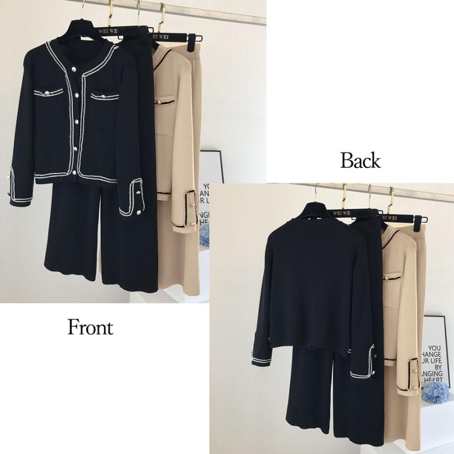 希少。Monitaly リネンセットアップ M LA製 サマーニットセットアップ 冷感タッチ薄手[品番：II000008710