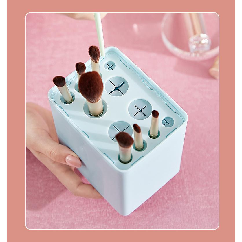 化粧ブラシ収納 防塵 メイクブラシラック ふた付き メイクボックス 透明 メイクブラシ収納 口紅 化粧ブラシケース 小物入れ 6qifei 001 Miniministore 通販 Yahoo ショッピング