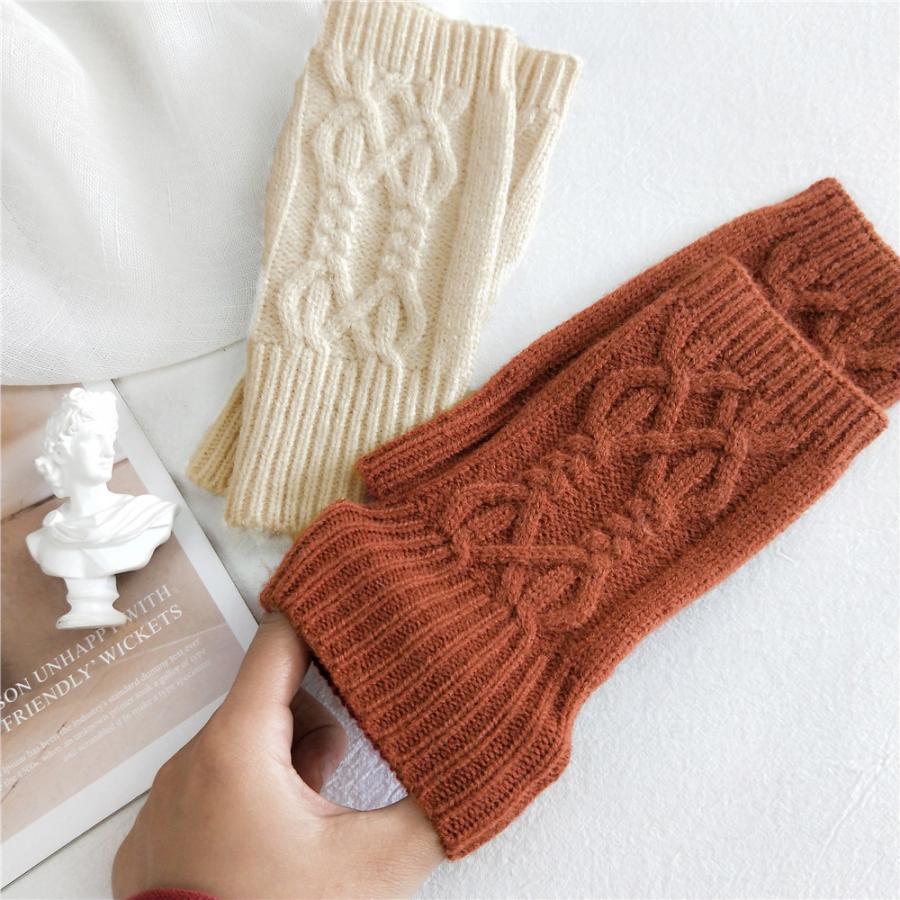 AKIKOAOKI ノスタルジック アームウォーマー ニット マルチ 手袋 ニット アーム ウォーマー