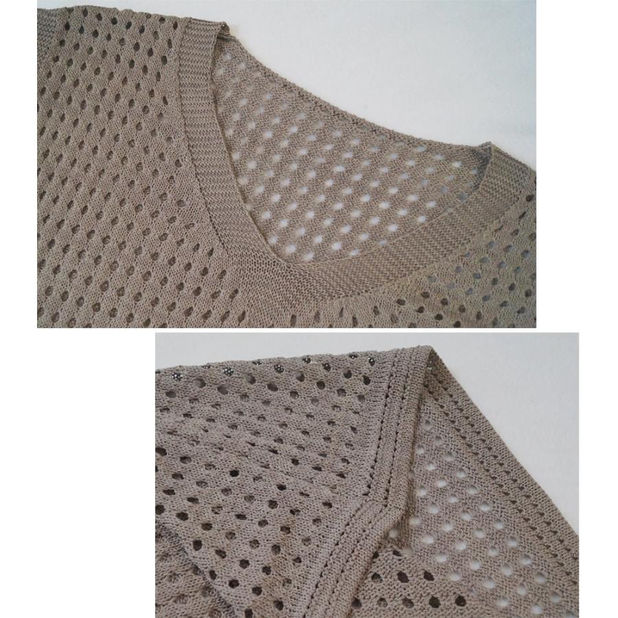 miniministore メッシュ編みニット Vネックサマーニット【ゆう miniministore メッシュ編みニット Vネックサマーニット【ゆう