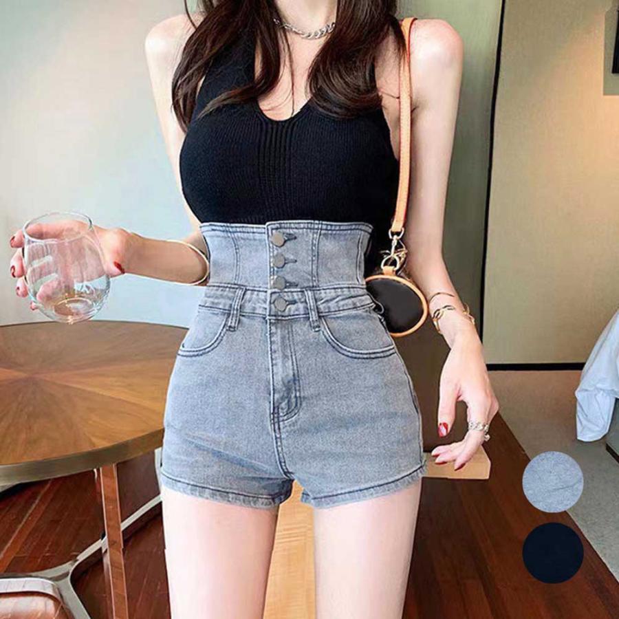 miniministore デニム ショートパンツ ハイウエスト美脚【ゆう miniministore デニム ショートパンツ ハイウエスト美脚【ゆう