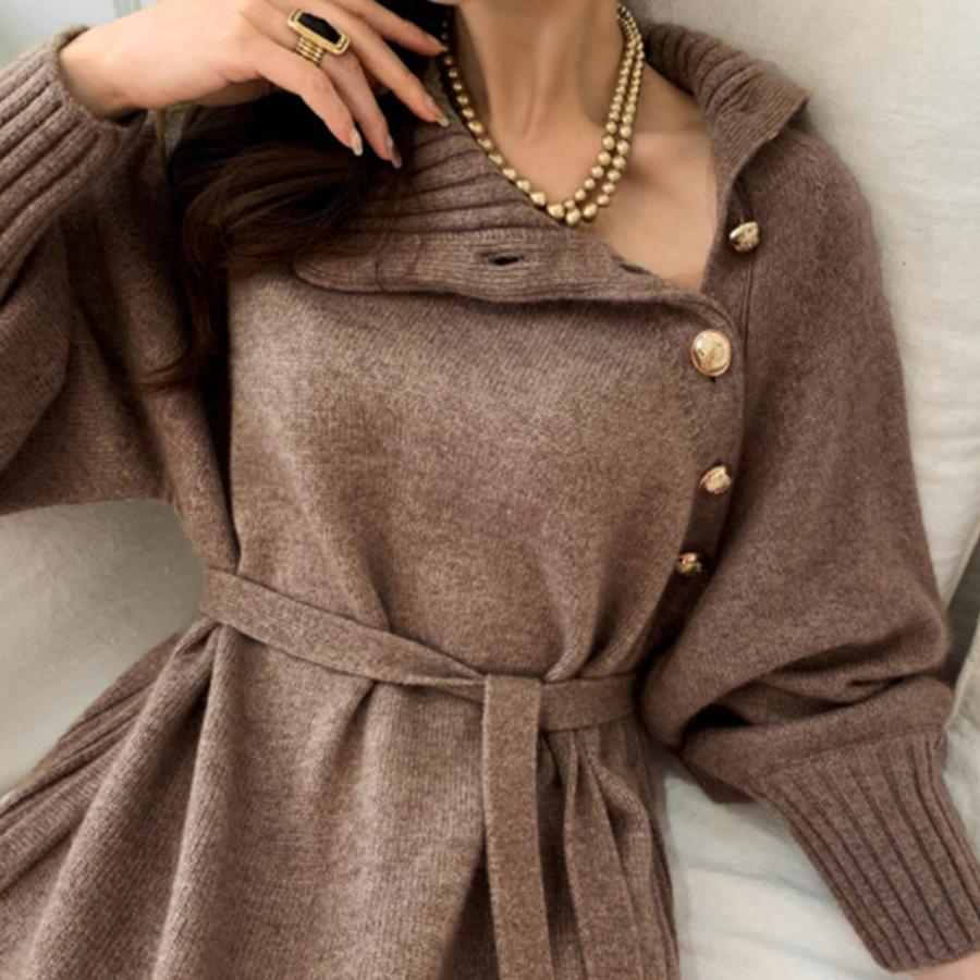 andmary ニットワンピース 値下げ、即購入可 フロントオープンニットワンピース[品番：MKSW0048109]｜RESEXXY