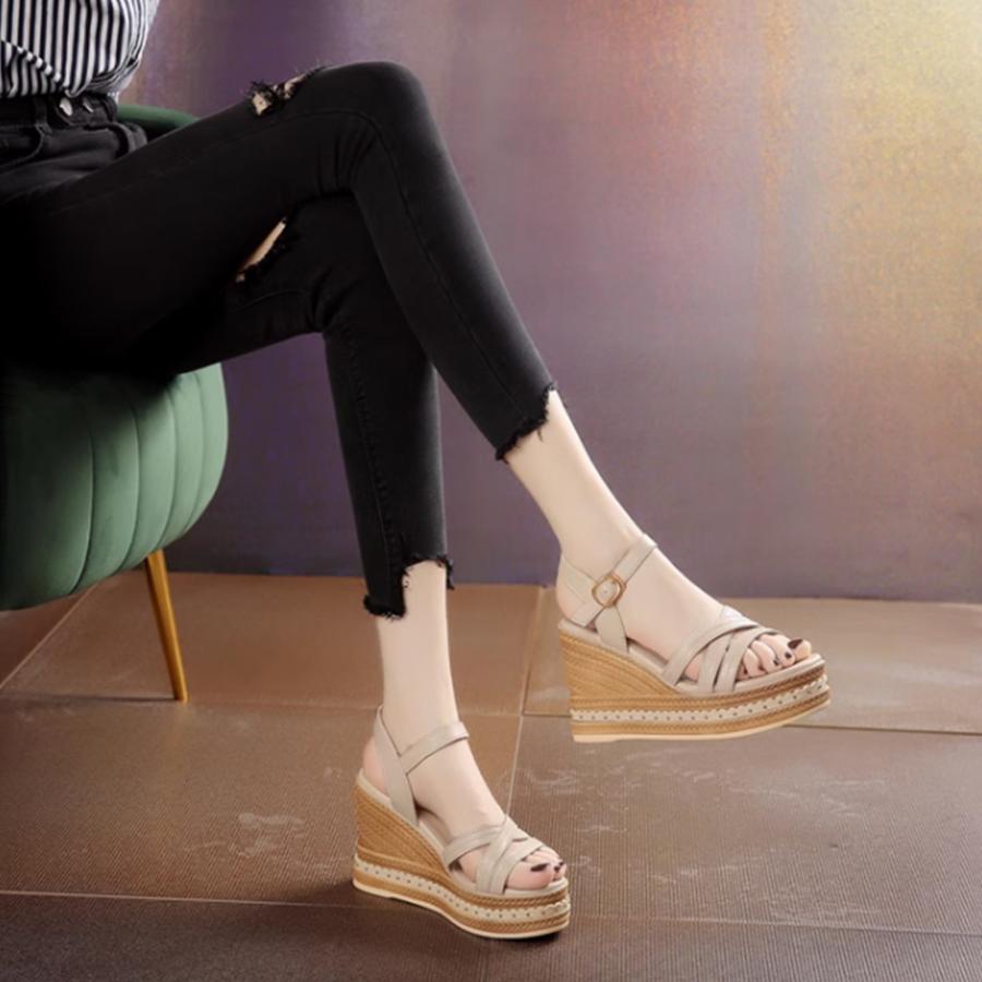 miniministore ウェッジソールサンダル 美脚厚底サンダル