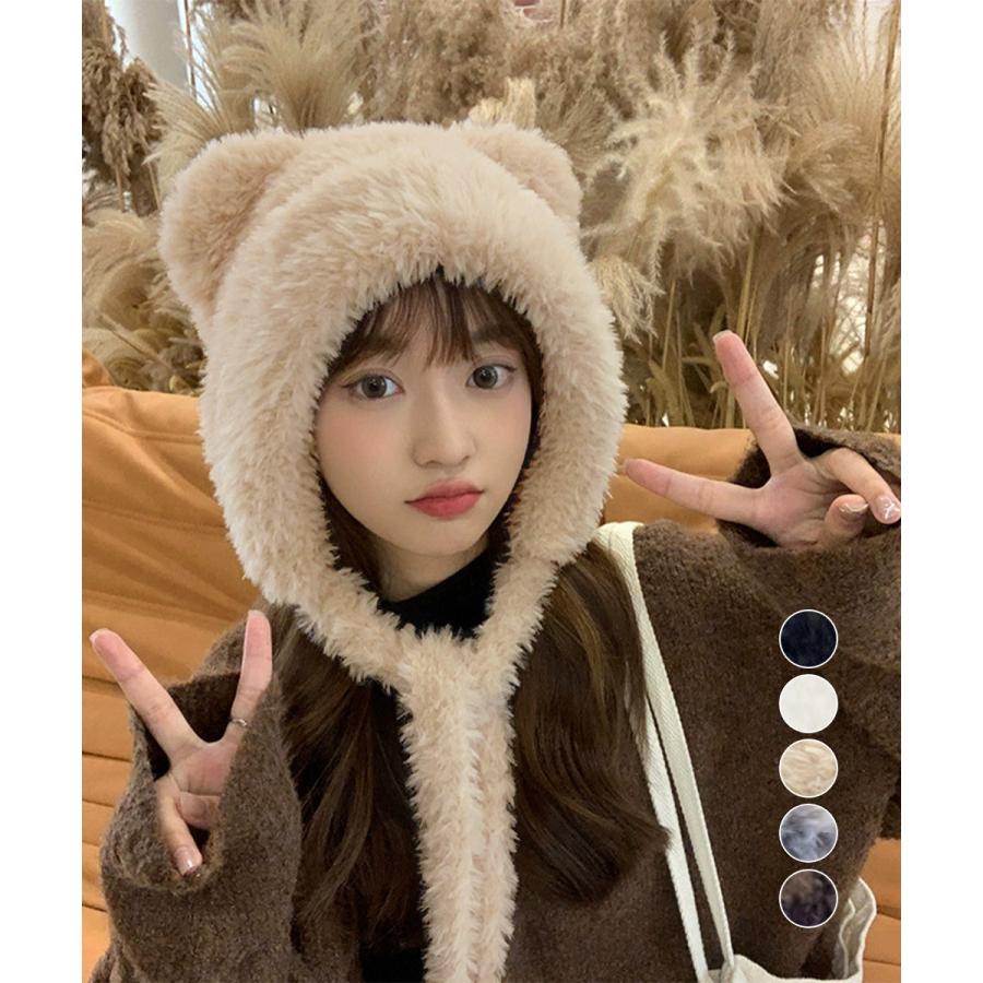miniministore（ミニミニストア） くま耳ニット帽 レディース もこもこ