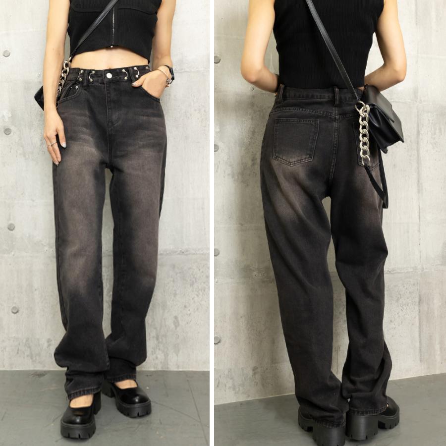miniministore ハイウエスト デニム ワイドパンツ 韓国ポイント miniministore ハイウエスト デニム ワイドパンツ 韓国ポイント