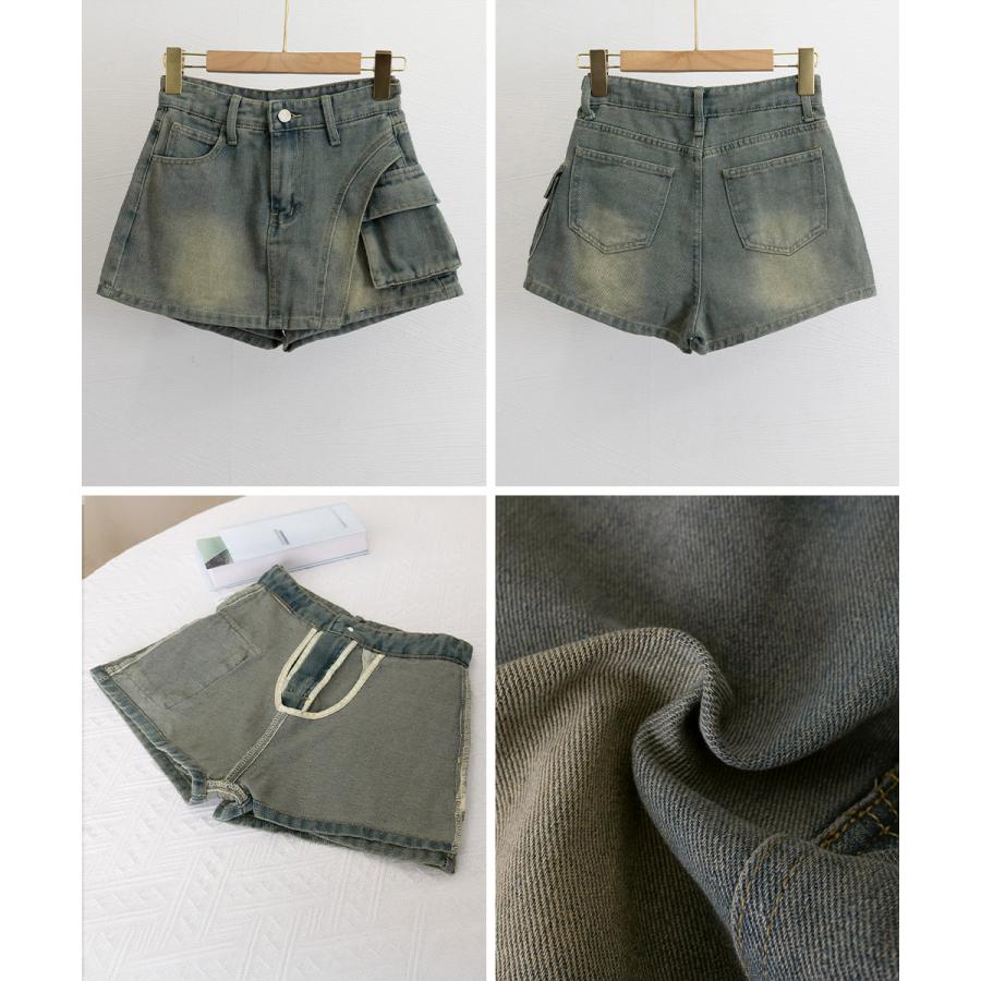 miniministore（ミニミニストア） ラップスカート風デニムショート