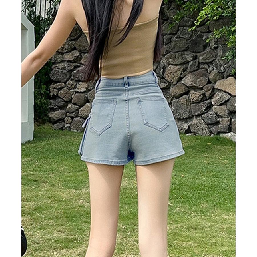 miniministore（ミニミニストア） ラップスカート風デニムショート