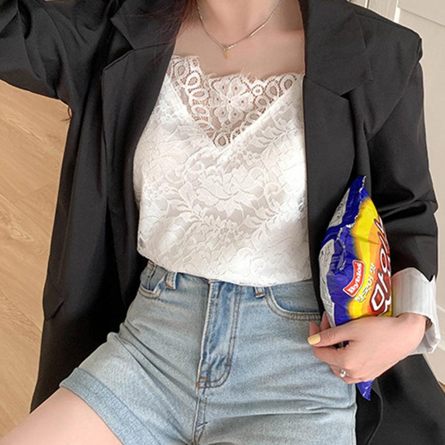 miniministore 総レース キャミソール 花柄インナー重ね着【ゆう