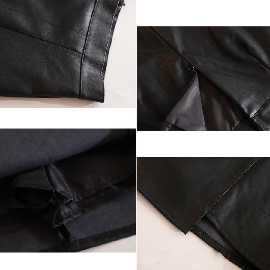 miniministore（ミニミニストア） アシンメトリー PUレザースカート