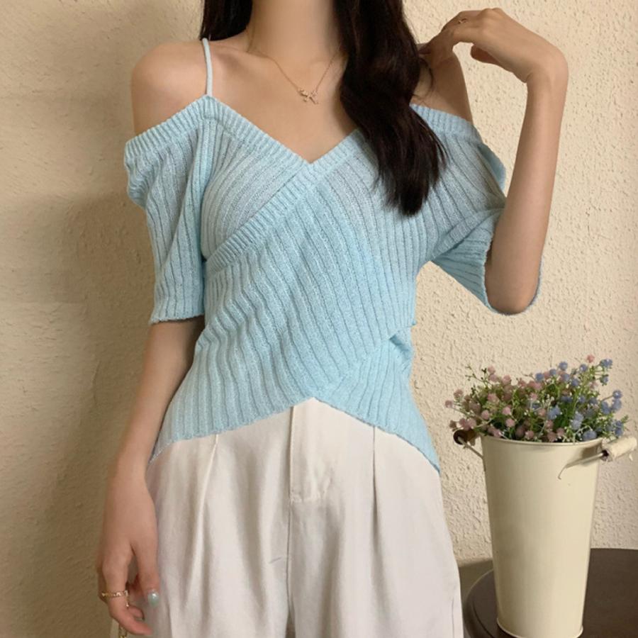 トップス minimini miniministore（ミニミニストア） サマーニットオフショルダーニット