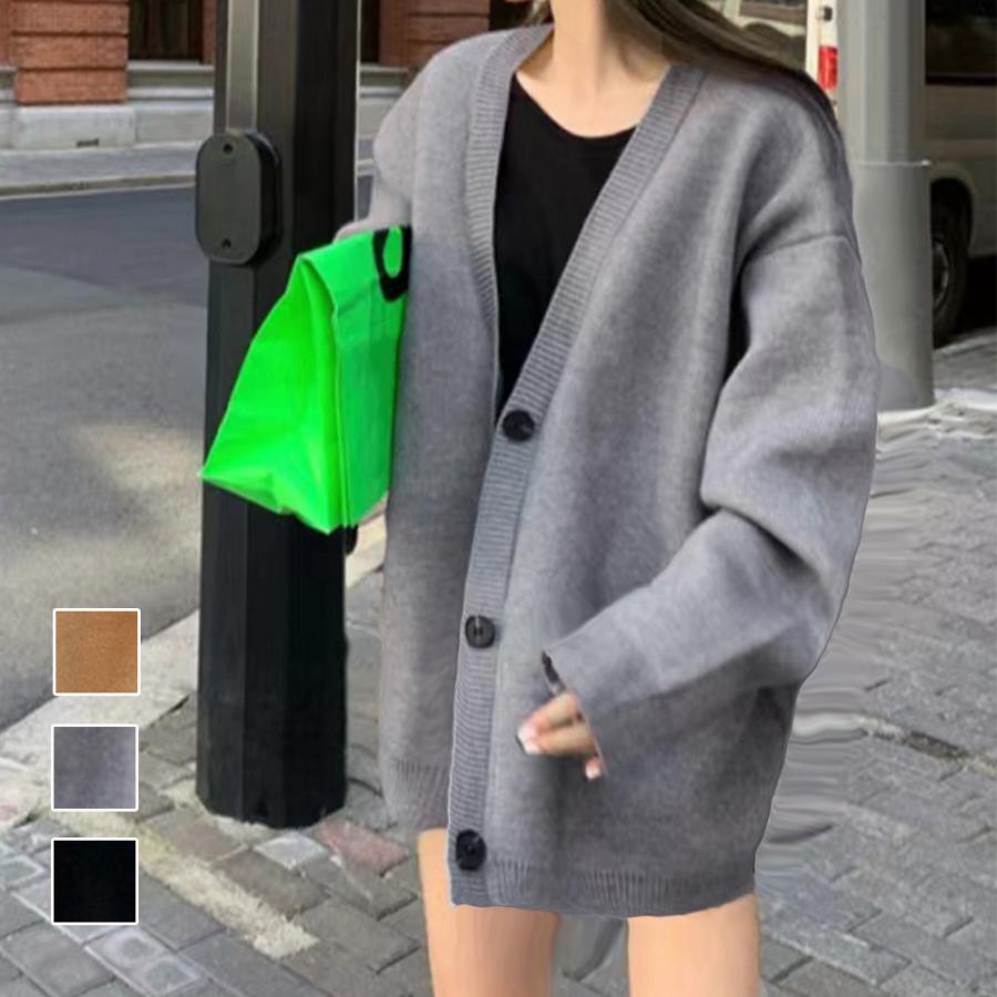 Milwaukee / カーディガン(厚手)/M/--/GRY/無地 miniministore（ミニミニストア） ニットカーディガン レディース 中