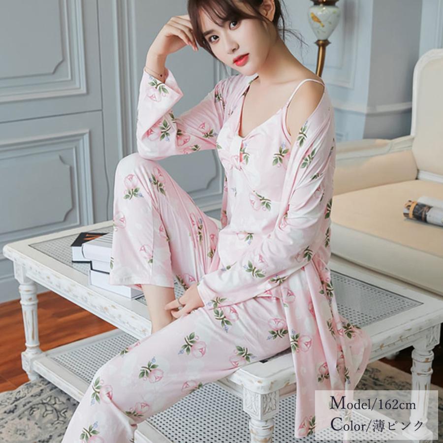 ルームウェア3点セット レディース 部屋着 上下セット 可愛い ナイトウェア パンツパジャマ ロングガウン 86pmx 003 Miniministore 通販 Yahoo ショッピング