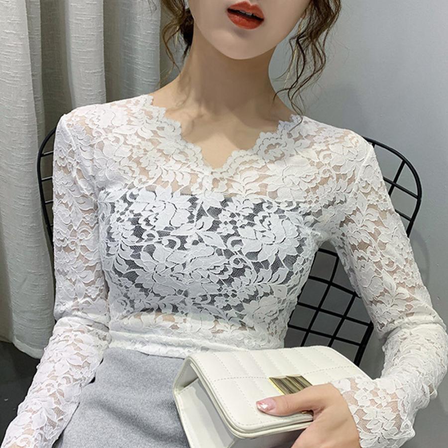 総レース ブラウス トップス カットソー Ll シースルー ゆったり 紺 花柄 最大93 オフ