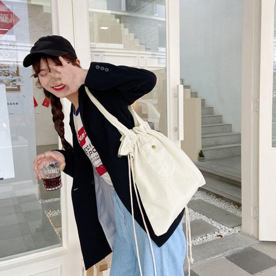 miniministore（ミニミニストア） キャンバス 巾着バッグ韓国 トート