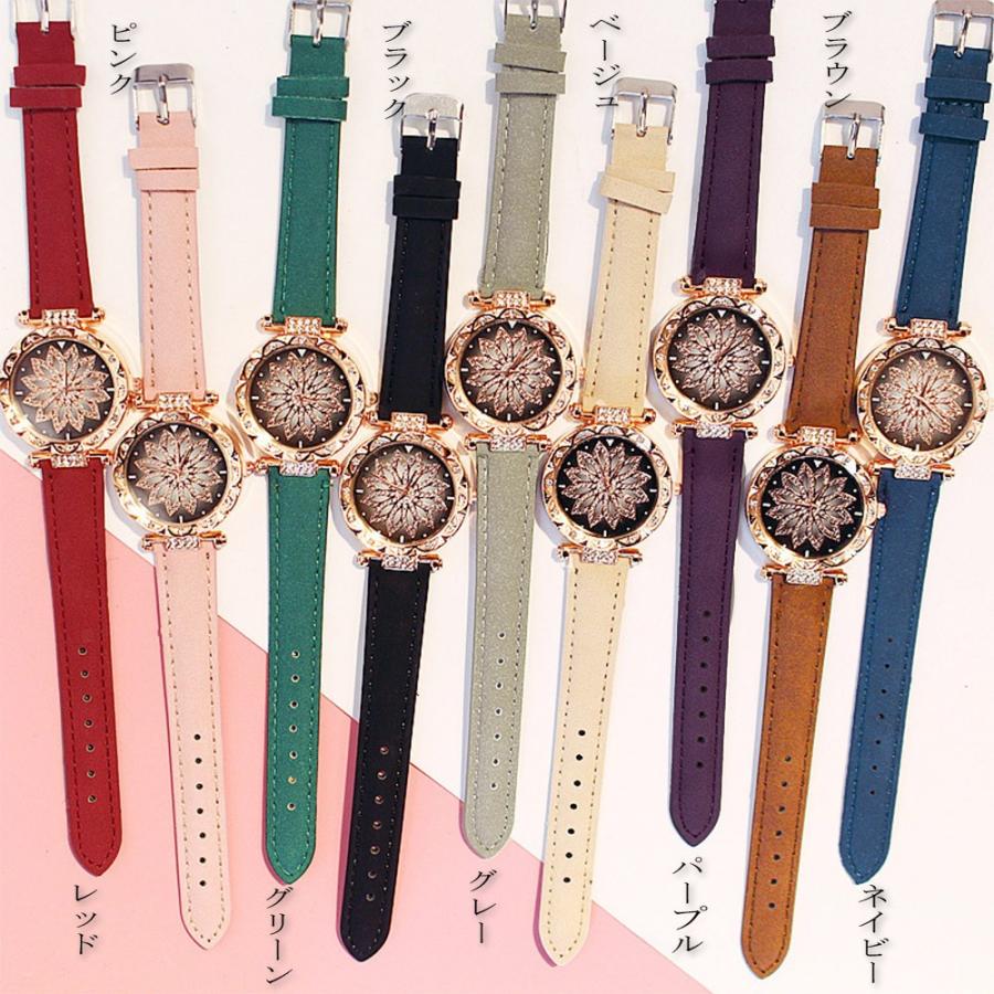 腕時計 レディース ラインストーン フェイクレザー ウォッチ 花柄 きらきら ベルト 輝く 結婚式 ネコポス可 acai 002 Miniministore 通販 Yahoo ショッピング