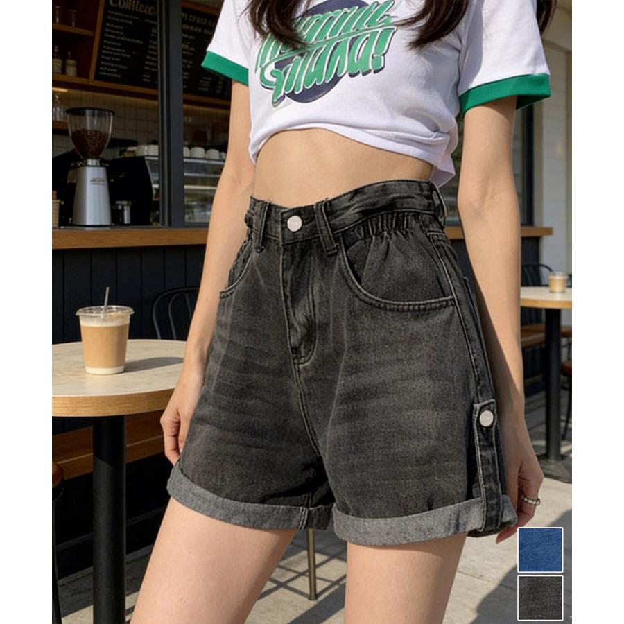miniministore（ミニミニストア） ロールアップ デニムショートパンツ
