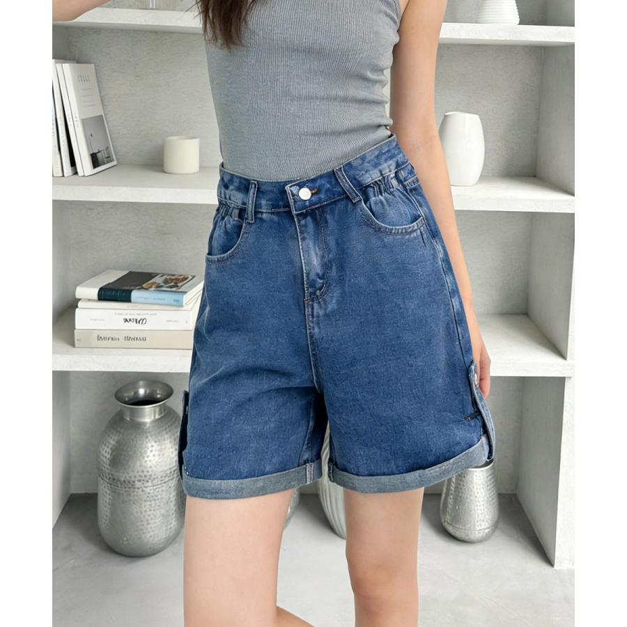 miniministore（ミニミニストア） ロールアップ デニムショートパンツ