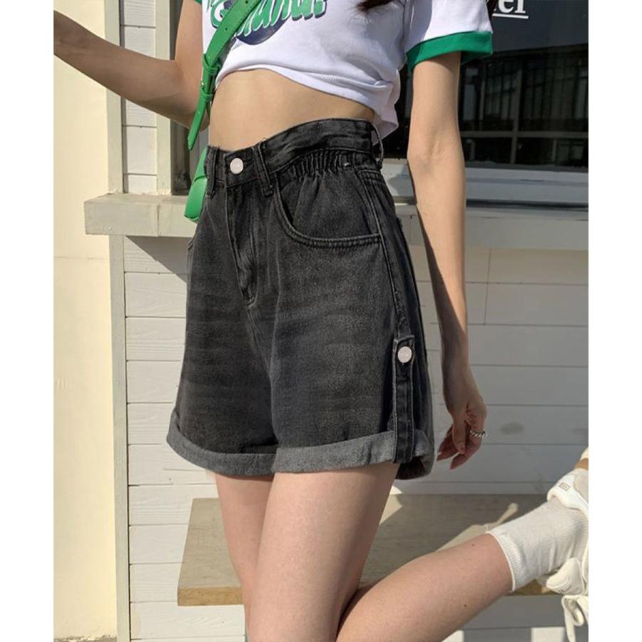 miniministore（ミニミニストア） ロールアップ デニムショートパンツ