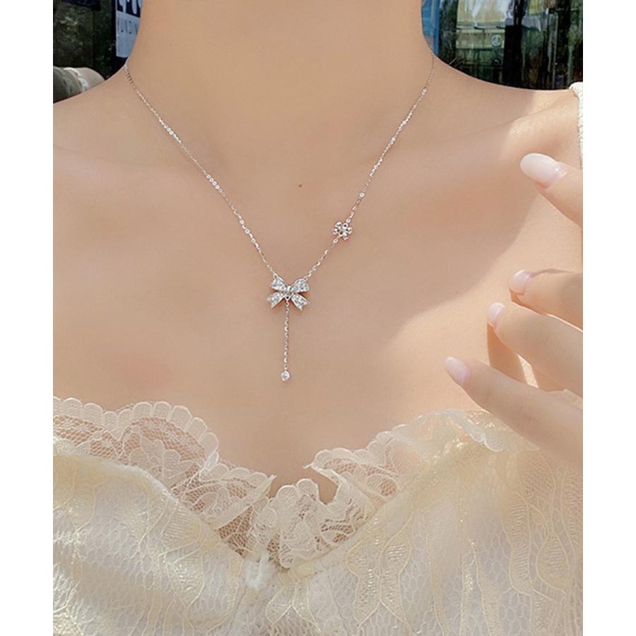 miniministore（ミニミニストア） 揺れるリボンネックレス Y字首飾り 