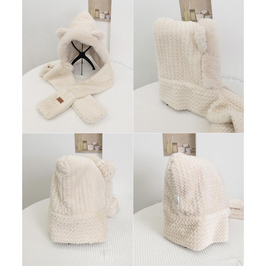 miniministore（ミニミニストア） くま耳ニット帽子 マフラー 手袋 一