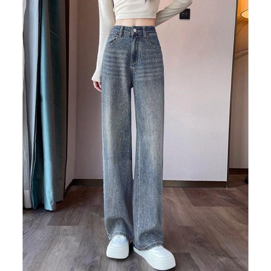 miniministore（ミニミニストア） キラキラデニムパンツラインストーン