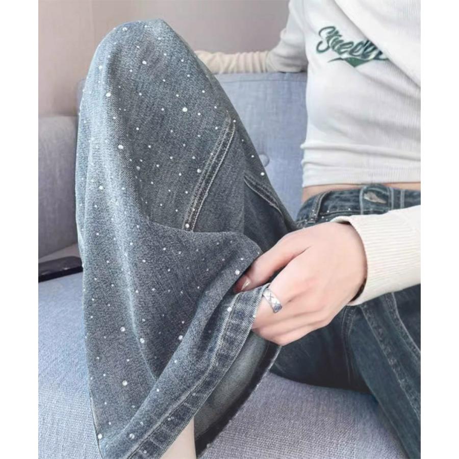 miniministore（ミニミニストア） キラキラデニムパンツラインストーン