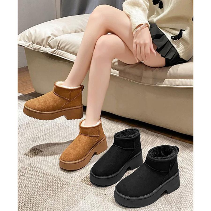 miniministore（ミニミニストア） 厚底ムートンブーツチャンキーヒール