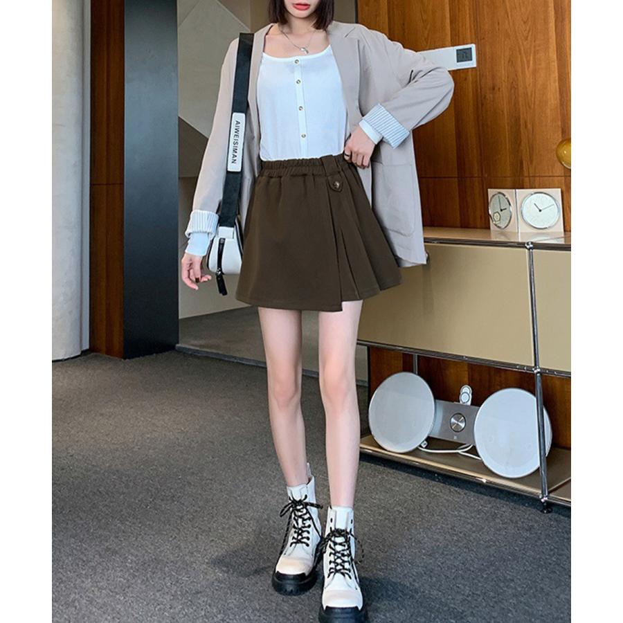 miniministore（ミニミニストア） プリーツキュロットパンツ ウール風