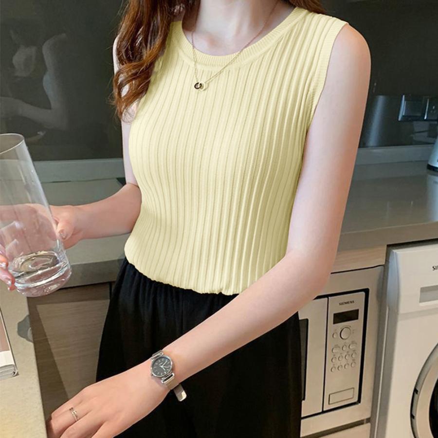 リブニット タンクトップ ノースリーブ【ネコポス可】|miniministore|13