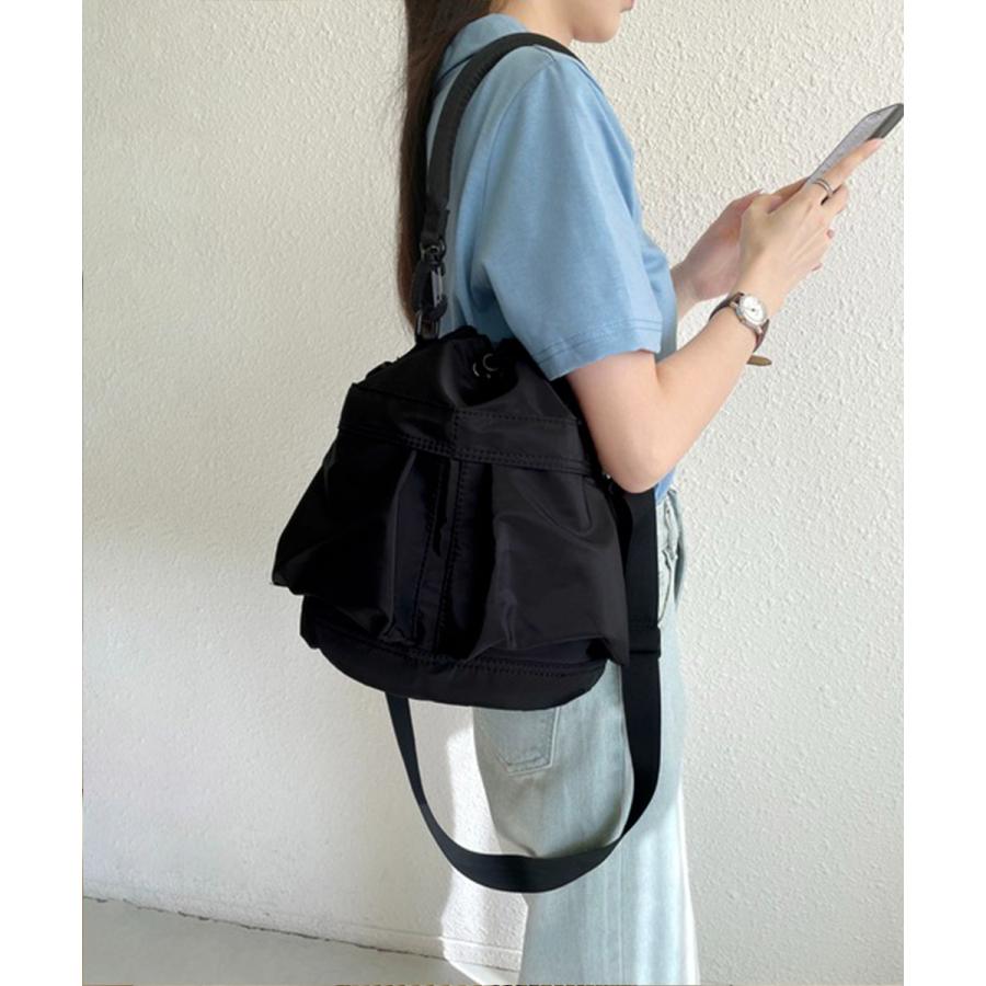 miniministore ショルダーバッグ 巾着デザイン バケツ型